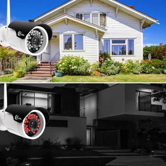 Wireless Signal Security Cameras with HD DVR 8pcs 85FT Night Vision.