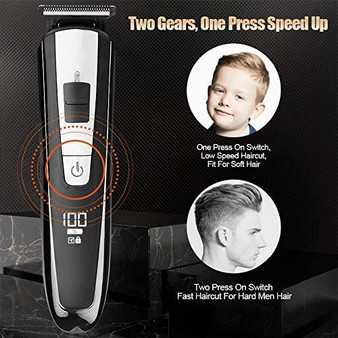 Men Barbers, Electric Beard Trimmer Shaver, 2 Speed Body Groomer/Nose