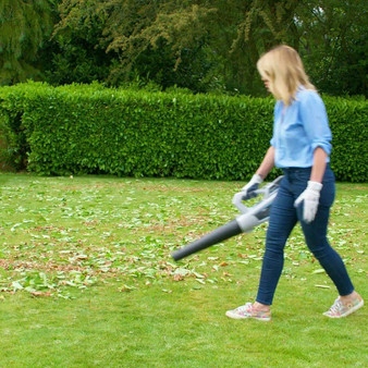 40V Cordless Double Blade Grass Trimmer and Leaf Blower, with 80Wh Battery and Charger