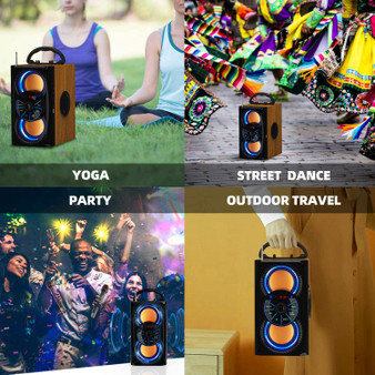 Wireless Bluetooth Speaker with lights 10W HD Sound and Bass,