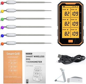 Bluetooth Meat Thermometer, 300FT Wireless Meat Thermometer for Grilling