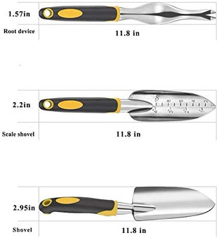 Gardening Tool Kit, Weeding, Trimming, Loosening, Transplanting, with Storage Bag.