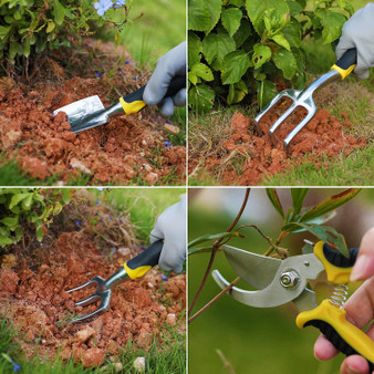 Garden Tools Set with Sprayer, Weeder, Garden Gloves & Garden Handbag and More.