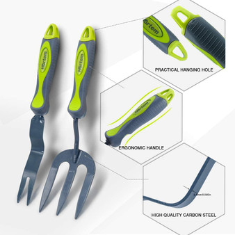 9 PCS Garden Tools Set Include Outdoor Hand Tools, Garden Gloves and Pruning Shears.