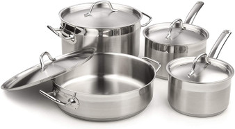 Cooks Standard Professional Stainless Steel Cookware set 8PC, 8 PC, Silver