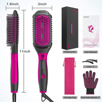 Ceramic Heating & Anti-Scald & Auto-Off Safe & Easy to Use, Straightening Comb for Travel, Salon at Home