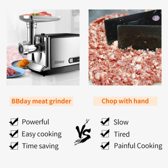 Electric Meat Grinder Powerful Electric Food Meat Grinder, Heavy Duty