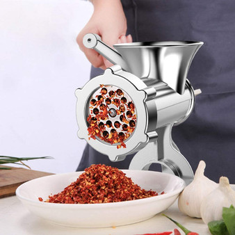 HONGTAO Manual Aluminum Alloy Meat Grinder with Tabletop Clamp Sausage
