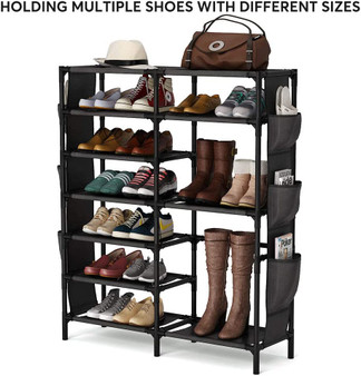 7 Tiers Shoe Rack 24-30 Pairs Shoe Storage Organizer.