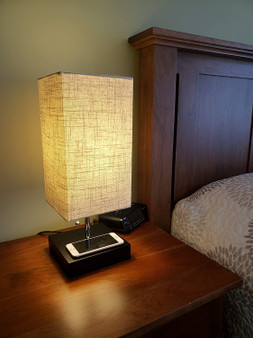 Wireless Charging Lamp with USB Port.