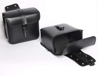 Motorcycle Universal Leather PU Waterproof Saddlebags Softailfor Scooter Honda Suzuki Yamaha