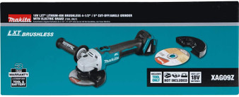 Makita XAG09Z 18V LXT Lithium-Ion Brushless Cordless 4-1/2"/5" Cut-Off/Angle Grinder.