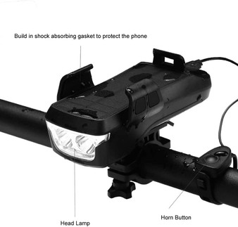 Lamp 550 Lumens Solar Powered Waterproof Bicycle Lights.