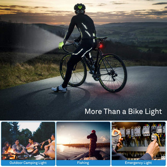 Rechargeable 800 Lumen Ultra Bright LED Bicycle Lights | Headlight & Taillight