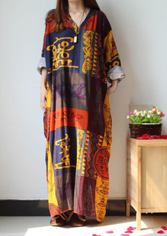 Ubud Garden Loose Maxi Boho Dress