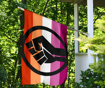 Lesbian Flag Power Fist Les Lesbian Pride Flag LGBT Pride Banner Decor Gift
