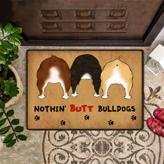 Nothing Butt Bulldog Doormat Hilarious Funny Front Doormat For Bulldogs Lover Owner Gift