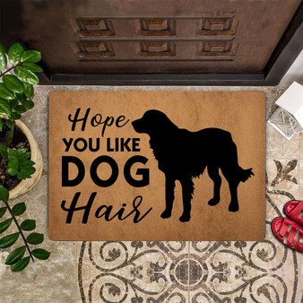 Golden Retriever Hope You Like Dog Hair Doormat Funny Dog Doormat Saying Cute Front Door Mat