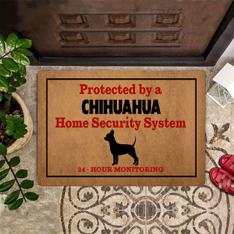 Chihuahua Home Security System Doormat Hilarious Doormat Double Door Entry Mat Chihuahua Owner