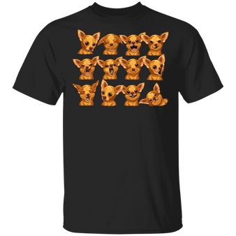 Cute Chihuahua Shapes T-Shirt Apparel For Dog Lovers Clothes Gift For Chihuahua Lovers