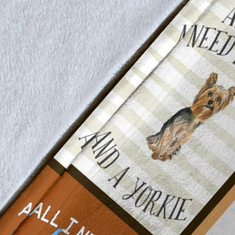 Yorkie Money Can Buy A Lot Of Thing  Fleece Blanket graphic Design For Dog Lovers