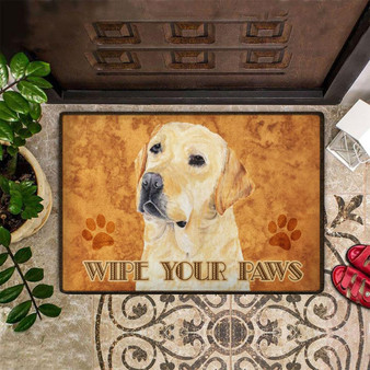 Wipe Your Paws Doormat Labrador Retriever Dog Doormat Cute Welcome Mat Unique Doormat