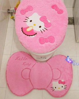 Hello kitty bathroom Toilet Set (4 pcs)