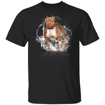 Pitbull Mirror Water Reflection T-Shirt Gift For Pitbull Lovers Birthday Gift For Brother