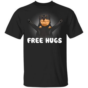 Rottweiler Free Hugs T-Shirt Cute Gift For Dog Lovers