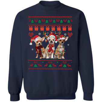 Chihuahua Christmas Sweatshirt Dog Ugly Sweatshirt Christmas Gift For Teachers Idea