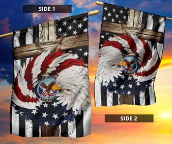 American Flag And Christmas Wreath Flag Cross US Flag For Christian Front Door Xmas Decor