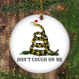 Snake Don't Cough On Me Ornament Funny Animal Face Mask Ornament Christmas Tree Decor