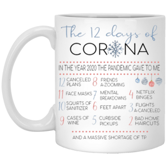 The 12 Days Of Corona Mug Funny Pandemic Christmas Mug Set Christmas Gift For Coworkers Idea