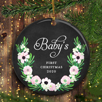 Baby First Christmas Ornament 2020 Vintage Christmas Tree Decor Babys First Christmas Gift