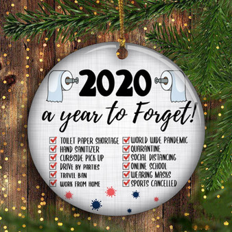Toilet Paper Ornament A Year To Forget 2020 Themed Pandemic Christmas Ornament For Xmas Tree