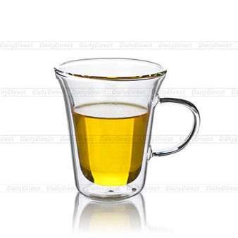 Love Heart Clear Double Wall Tea Coffee Glass Cups