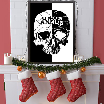 Unus Annus Poster Outdoor Christmas Decorations Unus Annus Merch Retro Christmas Poster