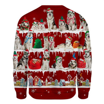 Alaskan Malamute Snow Christmas Sweatshirt Gift For Dog Lovers Family Ugly christmas Sweater