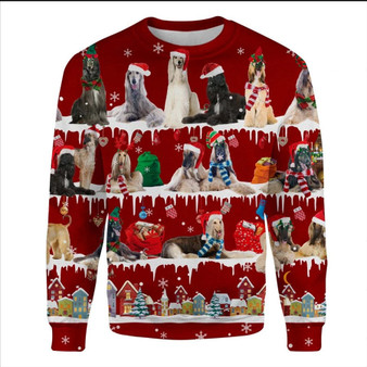 Afghan Hound Sweatshirt Men Ugly Christmas Sweater Christmas Gift Idea For Mom