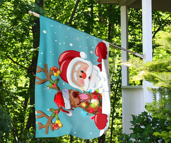 Pitbull Dog Santa Claus Merry Christmas Flag Target Christmas Decor