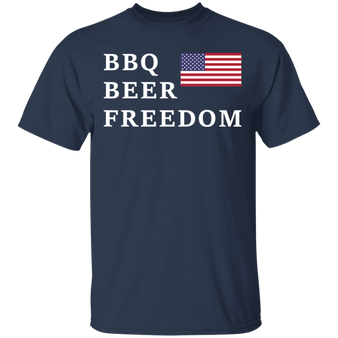BBQ Beer Freedom Shirt American Flag 4Th Of July Gift Funny Shirt For Woman Men