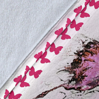Butterfly To My Daughter Inside This Fleece Blanket There Is A Piece Of My Heart Blanket Gift For Girl