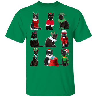 Black Cat Christmas T Shirt Simply Cute Tee Xmas Gift For Cat Owners