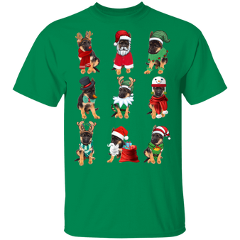 German Shepherd Merry Christmas T-Shirt Adorable Dog Cosplay Christmas Ideas For Dog Lovers