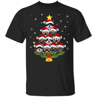 Frenchie Bulldog Christmas Tree T-Shirt Pretty Gift For Dog Lovers