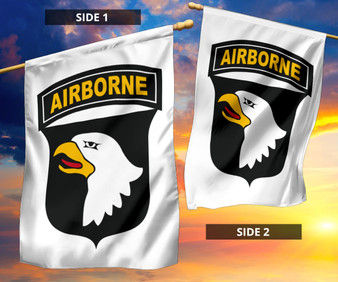 Army 101st Airborne Flag Eagle Emblems 327 HHC Flag Decor Veterans Day Gift Idea