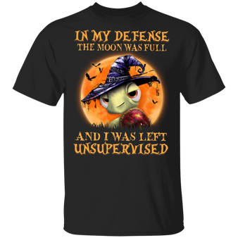 Turtle Witch In My Defense The Moon Was Full T-Shirt Halloween Costume Ideas For Turtle Lovers