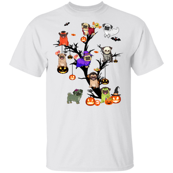 Pugs Costumes Ghosts And Devils Halloween T-Shirt Funny Halloween Shirt Pug Gifts Pet Lovers