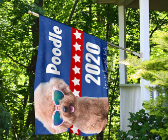 Poodle Dogs 2020 Because Humans Suck Flag Vote Dogs 2020 Lawn Flag Outdoor Ornaments