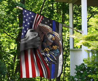 Eagle Thin Blue Line Flag Inside American Flag Honoring Law Enforcement Back The Blue Merch